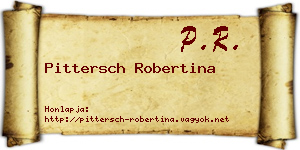 Pittersch Robertina névjegykártya